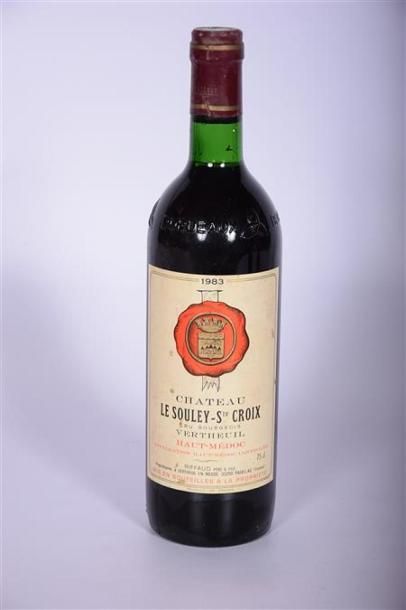 null 1 Blle	CH. LE SOULEY-SAINTE CROIX	Haut Médoc CB	1983
	Et. un peu tachée. N :...