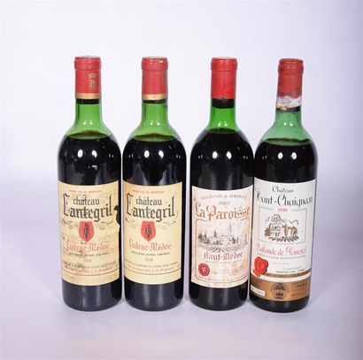 null Lot de 4 blles comprenant :		
1 Blle	LA PAROISSE 	Haut Médoc mise coop.	1985
1...