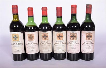 null 6 Blles	DOMAINE LA CROIX ST BONNET	Médoc CB	
	3 blles de 1967, 1 blle de 1966,...