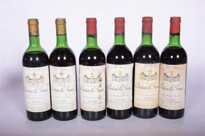 null 6 Blles	CH. LA FRANCE	Bordeaux Sup.	
	2 blles de 1973, 4 blles de 1971.		
	Et....