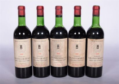 null 5 Blles	DOMAINE GRAND ORMEAU	Lalande de Pomerol	1966
	Et. un peu fanées et un...