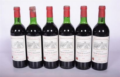 null 6 Blles	CH. TOUR GUILLOTIN	Puisseguin St Emilion	1979
	Et. un peu tachée. N...