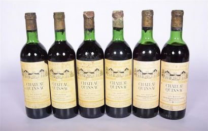 null 6 Blles	CH. QUINSAC	Bordeaux Sup.	1971
	Et. fanées et tachées mais lisibles....
