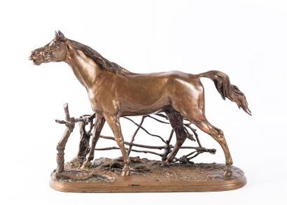 null MENE Pierre-Jules (1810-1879), d'après

Ibrahim, cheval à la barrière

Bronze...