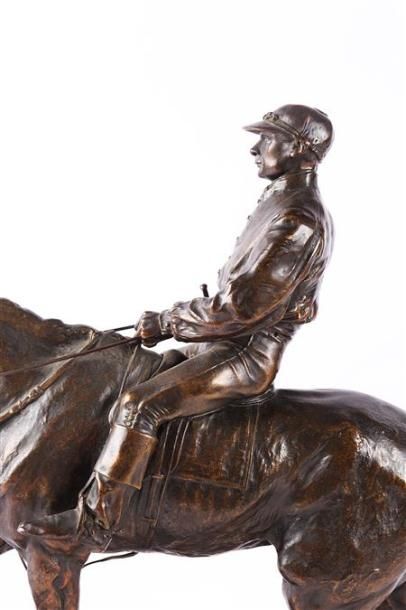 null MENE Pierre-Jules (1810-1879)
Jockey vainqueur du derby
Bronze à patine brune
Signé...
