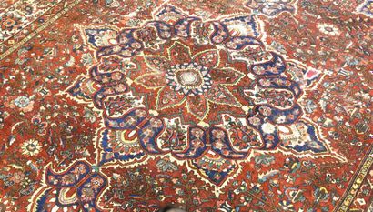null BAKTIAR Iran vers 1975

Important tapis en laine à décor d'un médaillon central...