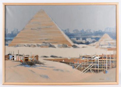 null VERGNE Jean-Louis (né en 1929)

Pyramide de Mykerinos 

Huile sur toile 

Contre...