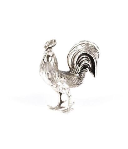 null Sujet en argent figurant un Coq
Haut. : 10 cm - Poids : 690 g g