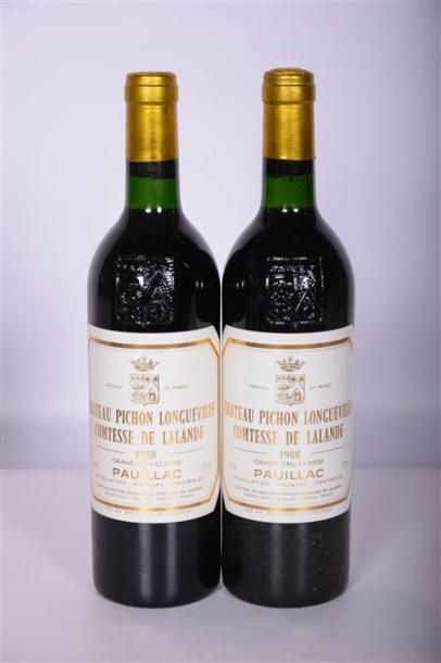 null 2 Blles	CH. PICHON LALANDE	Pauillac GCC	1988
	Et. impeccables. N : bas goul...