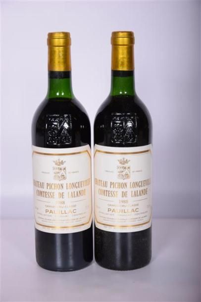 null 2 Blles	CH. PICHON LALANDE	Pauillac GCC	1988
	Et. impeccables. N : limite haut...