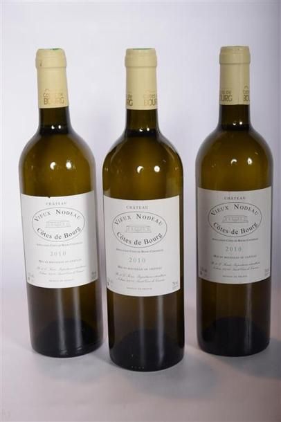 null 3 Blles	CH. VIEUX NODEAU 	Côtes de Bourg blanc	2010
	Et. à peine tachées. N...