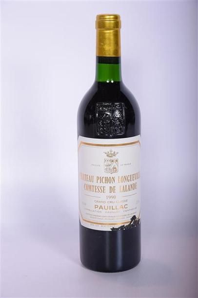 null 1 Blle	CH. PICHON LALANDE	Pauillac GCC	1990
	Et. légèrement tachée du bas. N...