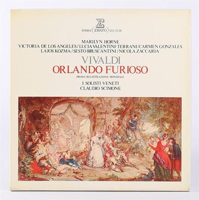 null VIVALDI - Orlando Furioso
Claudio Scimone 
Coffret - 3 Disques 33T sous pochettes
Livret
Label...