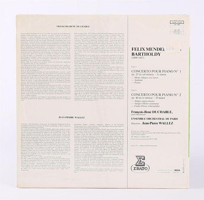 null MENDELSSOHN - Concertos pour paino n°1 Op.25 en sol mineur - n°2 en ré mineur
Francois...