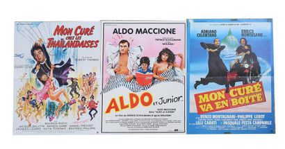 null Lot de trois affiches comprenant
-RAFFIN (affichiste)
Affiche du film " Aldo...