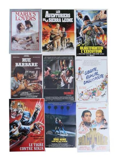 null Lot de neuf affiches comprenant
-Affiche du film " Blastfighter L'executeur...