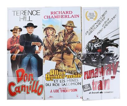 null Lot comprenant trois affiches
-Affiche du film " Don Camillo " (mouillures)
-Affiche...