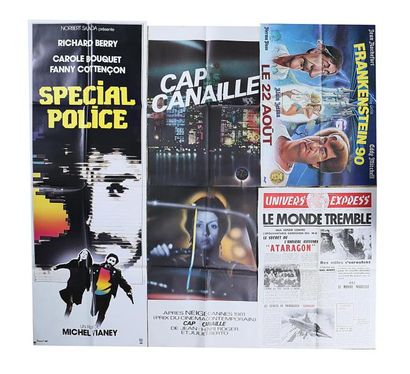null Lot comprenant quatre affiches
-Affiche du film " Spécial police "
-Affiche...