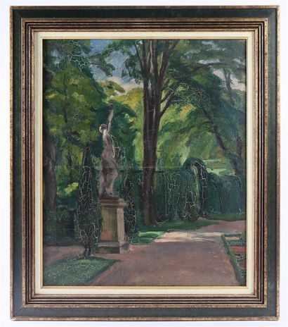 null THOMAS Jean-François (1894-1939)
Statue dans le parc
Huile sur toile
Non signée
(craquelures...