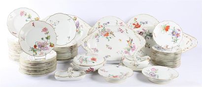 null GUERIN & Cie - Limoges - Paris
Service de table en porcelaine blanche et rehauts...