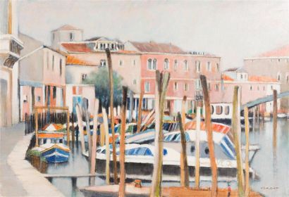 VERGNE Jean-Louis (né en 1929) Venise-Murano...