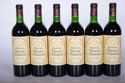 null 6 Blles	CH. GLORIA	St Julien	1990
	Et. impeccables. N : 5 bas goulot / limite...