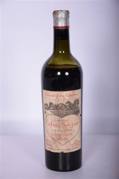 null 1 Blle	CH. CALON SÉGUR	St Estèphe GCC	1945
	Mis en bouteille au Château. Et....