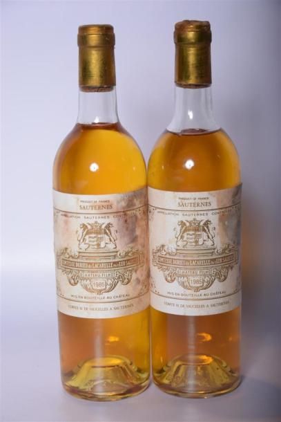 null 2 Blles	CH. FILHOT	Sauternes	1985
	Et. tachées mais lisibles (1 légèrement déchirée)....