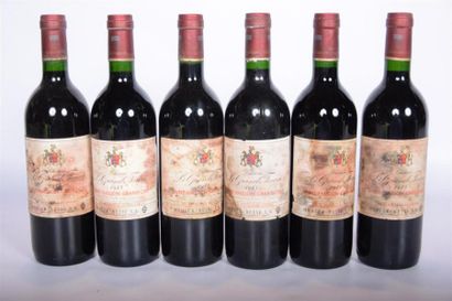 null 6 Blles	CH. LE GRAND FAURIE	St Emilion GC mise nég.	1985
	Et. fanées et tachées...