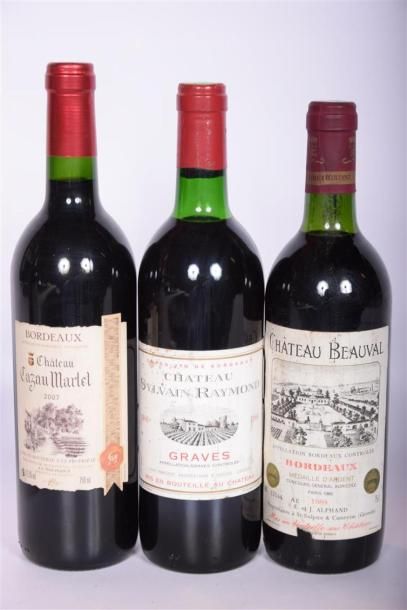 null Lot de 3 blles comprenant :		
1 Blle	CH. CAZAU MARTET	Bordeaux mise nég.	2007
1...