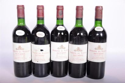 null 5 Blles	DOMAINE DU VATICAN	Haut Médoc	1985
	Et.: 1 à peine tachée, 4 tachées...