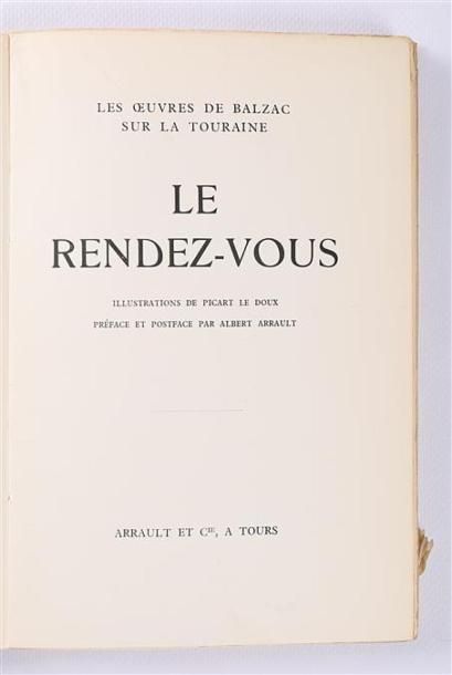 null BALZAC Honoré de - Le rendez-vous - Tours Arrault et Cie 1946 - un volume in-8°...