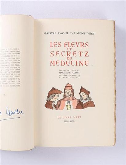 null DU MONT VERT Raoul Maistre - Les fleurs et secrets de médecine - Monaco Le livre...