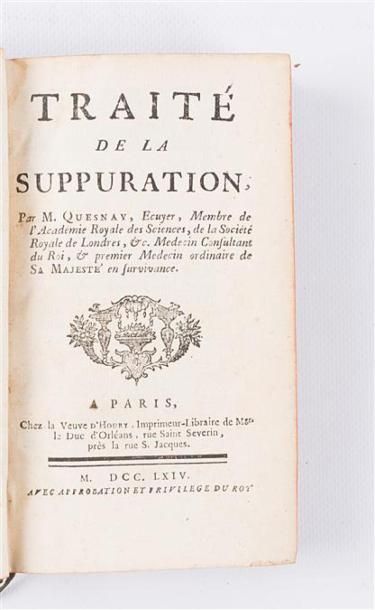 null QUESNAY M. - Traité de la suppuration - Paris Chez la Veuve d'Houry 1764 - un...