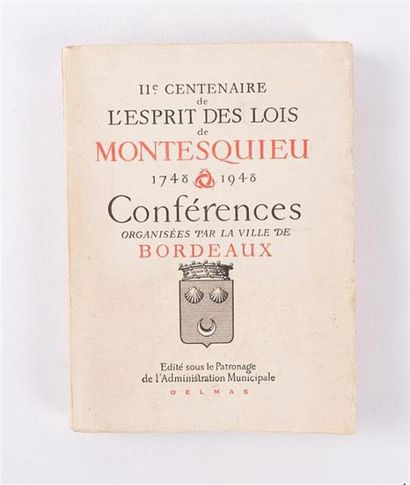 null COLLECTIF - II° Centenaire de l'Esprit des lois de Montesquieu 1748-1948 - Conférences...