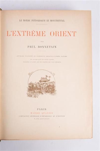 null BONNETAIN Paul - L'Extrême Orient - Paris Maison Quantin SD - un volume in-4°...