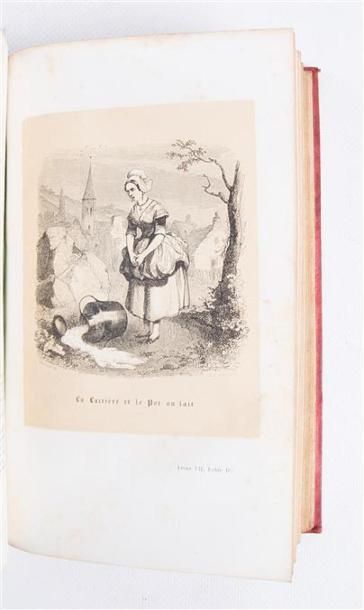 null DE LA FONTAINE - Fables - Paris P.-C. Lehuby sd - un volume in-8° - reliure...