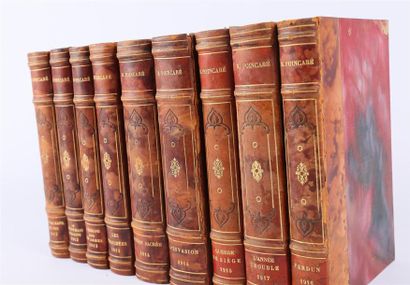 null POINCARÉ Ryamond - Paris Librairie Plon 1926 à 1932 - neuf volume in-8° - couverture...