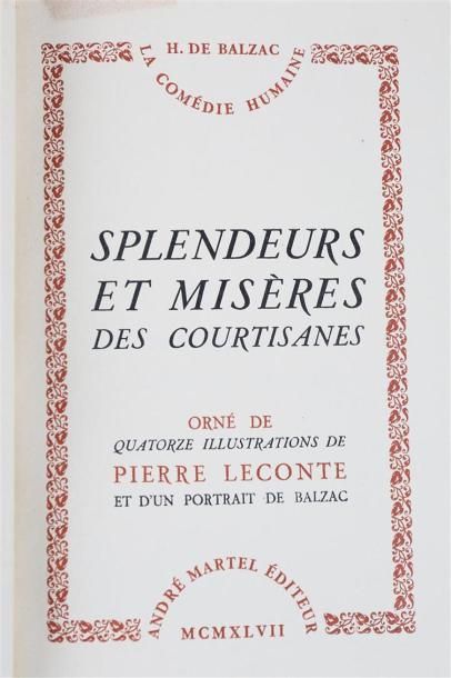 null DE BALZAC Honoré - Splendeurs et misères des courtisanes - Givors Éditions André...