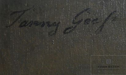 null GEEFS Fanny (1807-1883)
Portrait d'une élégante 
Huile sur panneau
Signée en...