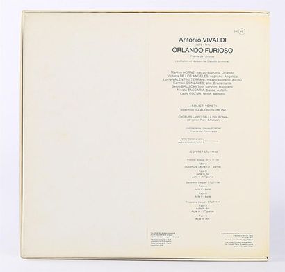 null VIVALDI - Orlando Furioso
Claudio Scimone 
Coffret - 3 Disques 33T sous pochettes
Livret
Label...