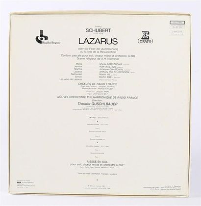 null SCHUBERT - Lzarus D.689 - Messe en sol D.167 
Choeurs et nouvel orchestre philharmonique...
