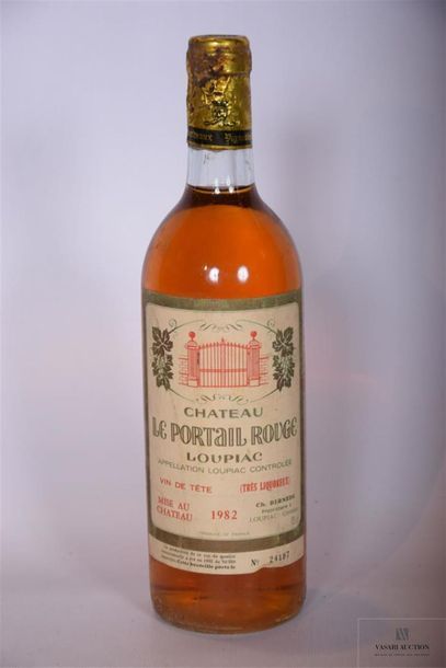 null 1 Blle	CH. LE PORTAIL ROUGE	Loupiac	1982
	Vin de Tête (très liquoreux). Bouteille...