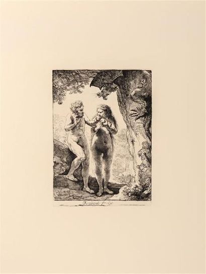 null REMBRANDT VAN RIJN (1606-1669), d'après
Adam et Eve
Eau-forte
Editée par Rembrandthuis...