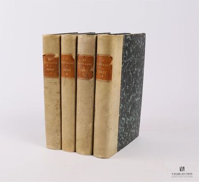 null [REVUE LA MONTAGNE]
Paris, Club alpin Français 1906 (2 volumes) et 1907 (2 volumes)...