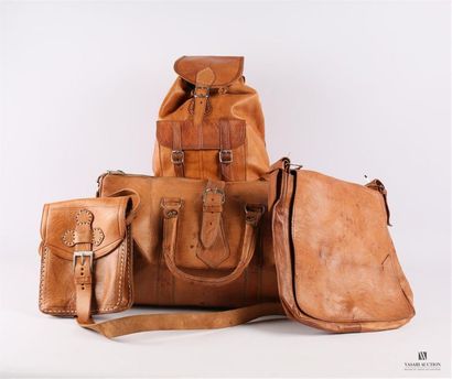 null Lot comprenant un sac de voyage, un sac à dos, une sacoche et un sac à main...