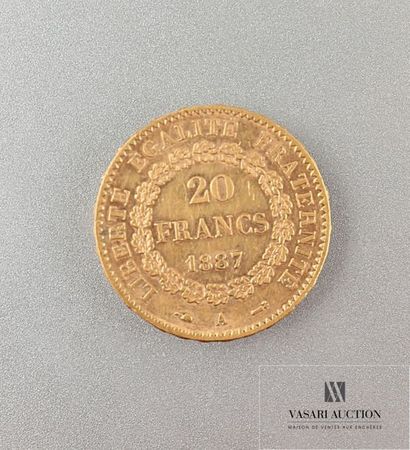 null Une pièce de 20 Frcs République Française 1887
Poids brut : 6,44 g