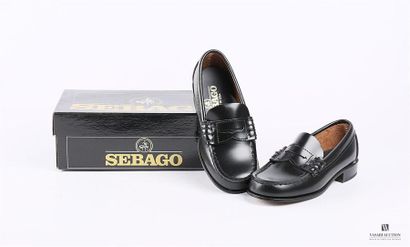 null SEBAGO (junior) - Mocassin en cuir noir - Semelle extérieure en cuir avec le...