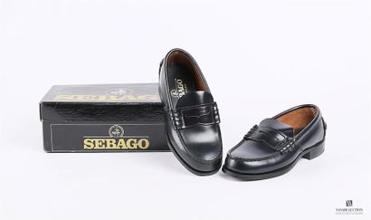 null SEBAGO (junior) - Mocassin en cuir bleu - Semelle extérieure en cuir avec le...