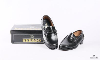 null SEBAGO (junior) - Mocassin en cuir noir - Semelle extérieure en cuir avec le...